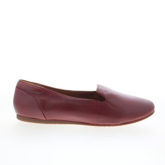 SoftWalk Shelby S2258-601 Womens Red Leather Slip On Loafer Flats Shoes
