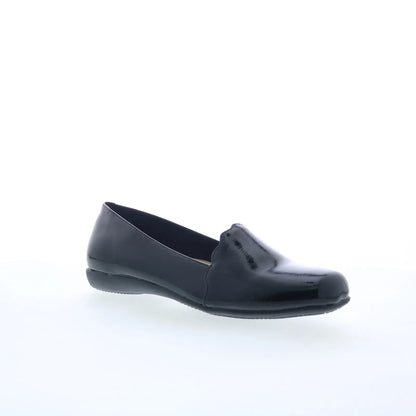 Trotters Sage T2236-005 Womens Black Patent Leather Loafer Flats Shoes