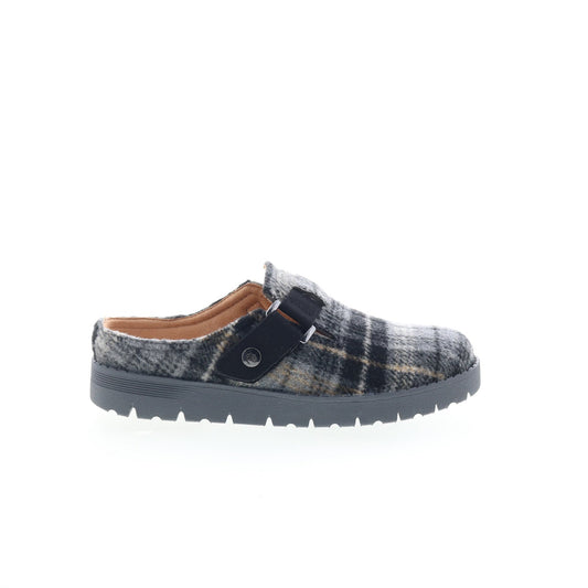 Easy Spirit Scuff 2 SESCUFF2 Womens Gray Wide Canvas Mule Flats Shoes