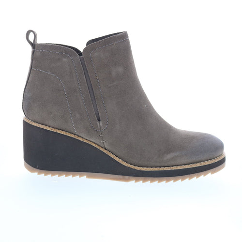 Sofft Emeree SF00490 Womens Gray Suede Slip On Ankle & Booties Boots