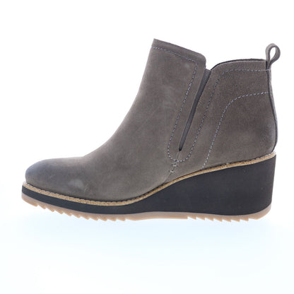 Sofft Emeree SF00490 Womens Gray Suede Slip On Ankle & Booties Boots