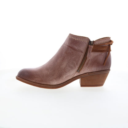 Sofft Aleah SF0070305 Womens Brown Leather Zipper Ankle & Booties Boots