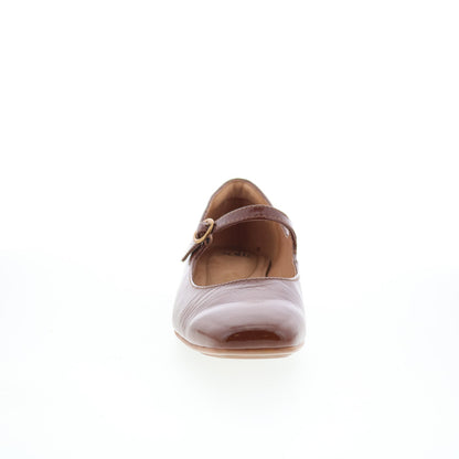 Sofft Elsey SF00907 Womens Brown Leather Hook & Loop Mary Jane Flats Shoes