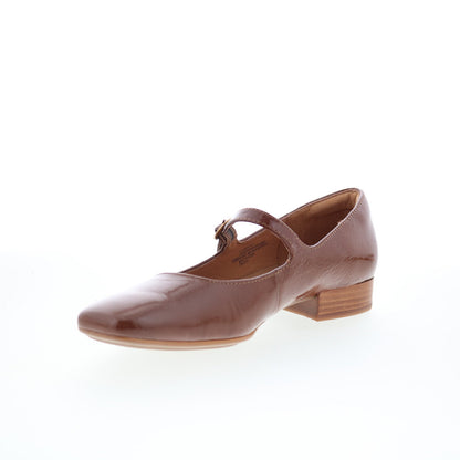 Sofft Elsey SF00907 Womens Brown Leather Hook & Loop Mary Jane Flats Shoes