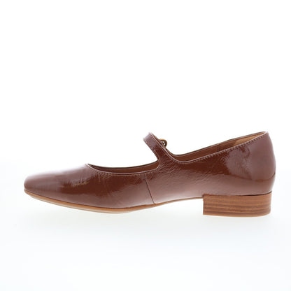Sofft Elsey SF00907 Womens Brown Leather Hook & Loop Mary Jane Flats Shoes