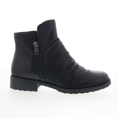 Sofft Beckie II SF01035 Womens Black Leather Zipper Ankle & Booties Boots
