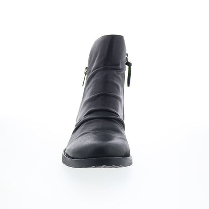 Sofft Beckie II SF01035 Womens Black Leather Zipper Ankle & Booties Boots