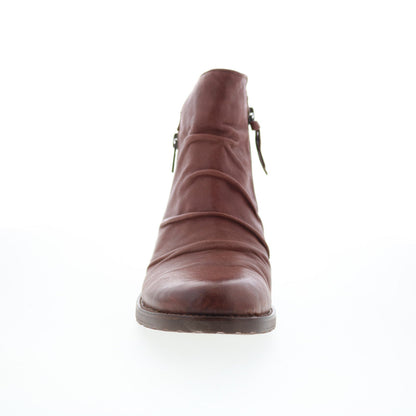 Sofft Beckie II SF01035 Womens Brown Leather Zipper Ankle & Booties Boots