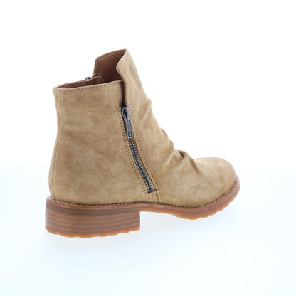 Sofft Beckie II SF01035 Womens Brown Suede Zipper Ankle & Booties Boots