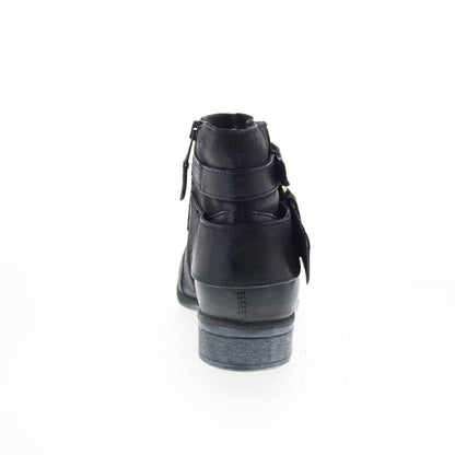Miz Mooz Shermie Womens Black Leather Zipper Ankle & Booties Boots