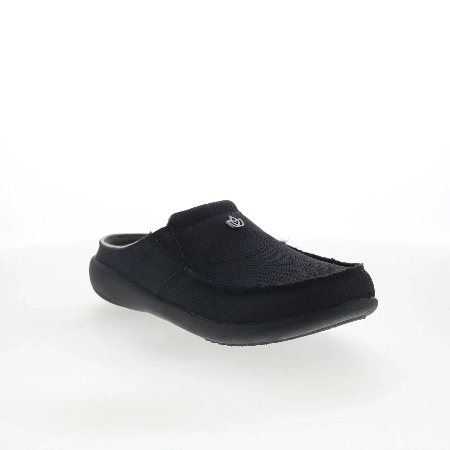 Spenco Siesta Prana SLD SP1226BLK Womens Black Canvas Clogs Slippers Shoes