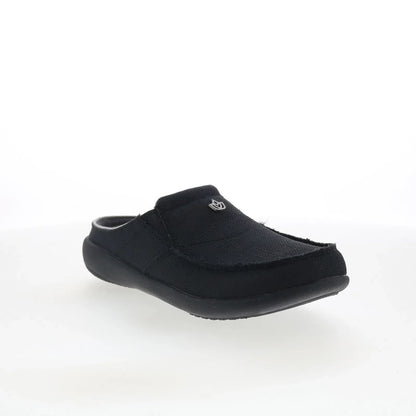 Spenco Siesta Prana SLD SP1226BLK Womens Black Canvas Clogs Slippers Shoes