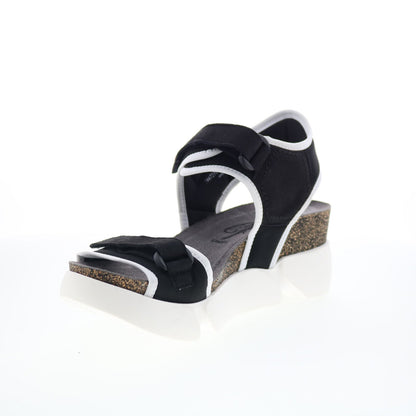 Fly London Sigo SIGO727FLY-005 Womens Black Leather Platform Sandals Shoes