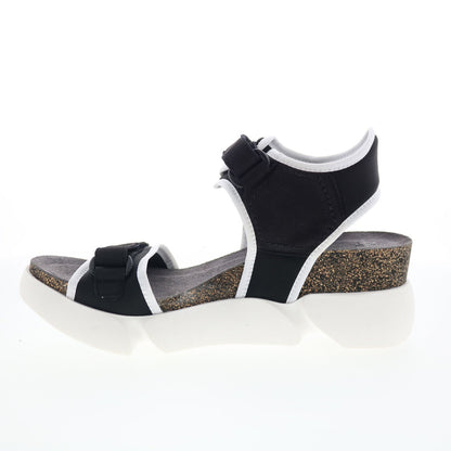 Fly London Sigo SIGO727FLY-005 Womens Black Leather Platform Sandals Shoes