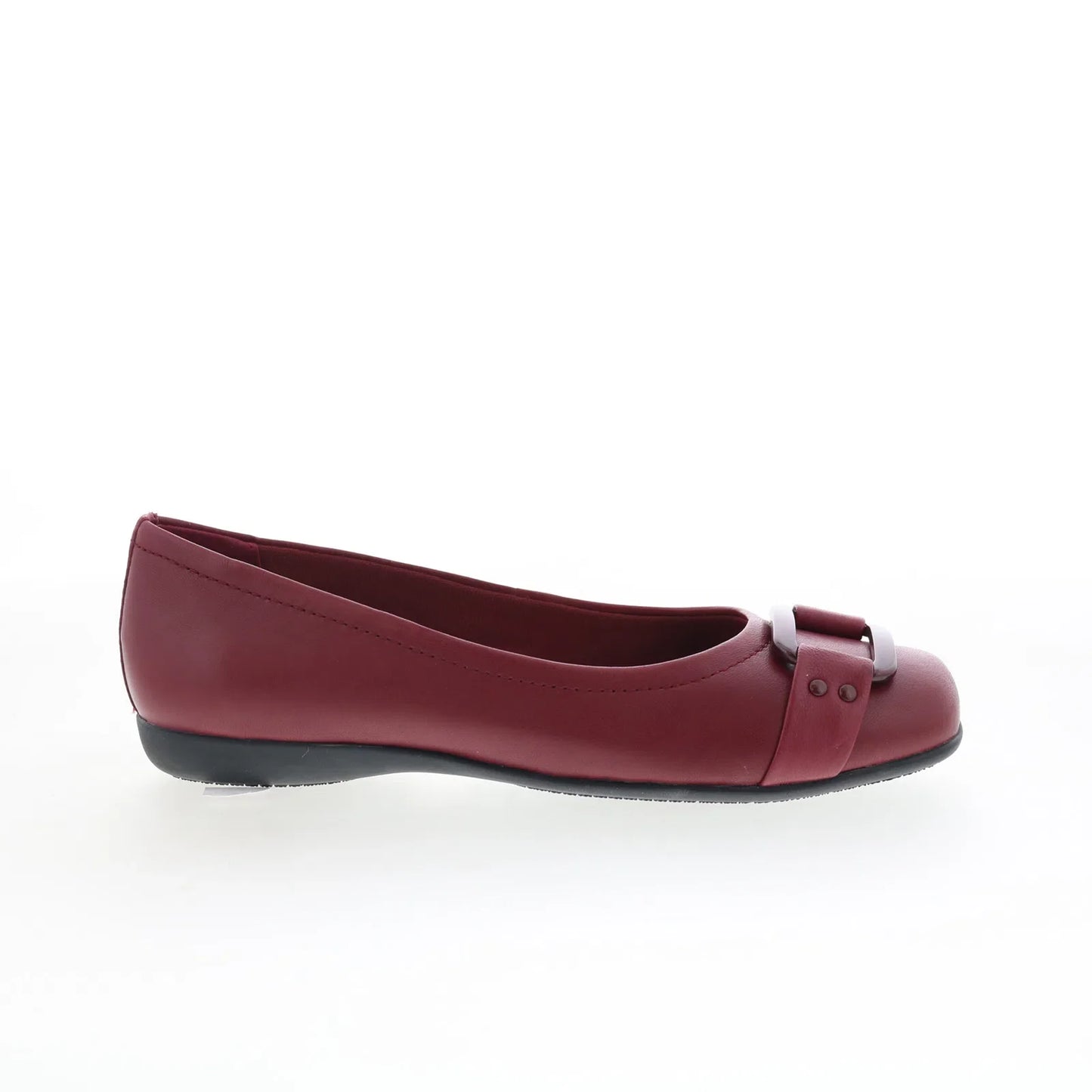 Trotters Sizzle Signature T1251-642 Womens Red Leather Ballet Flats Shoes