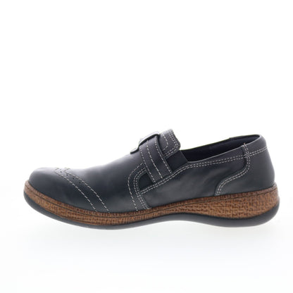 Spring Step Smolqua SMOLQUA Womens Black Leather Loafer Flats Shoes