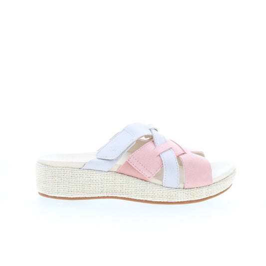 Spenco Memphis SP1011COC Womens Pink Suede Wedges Sandals Shoes