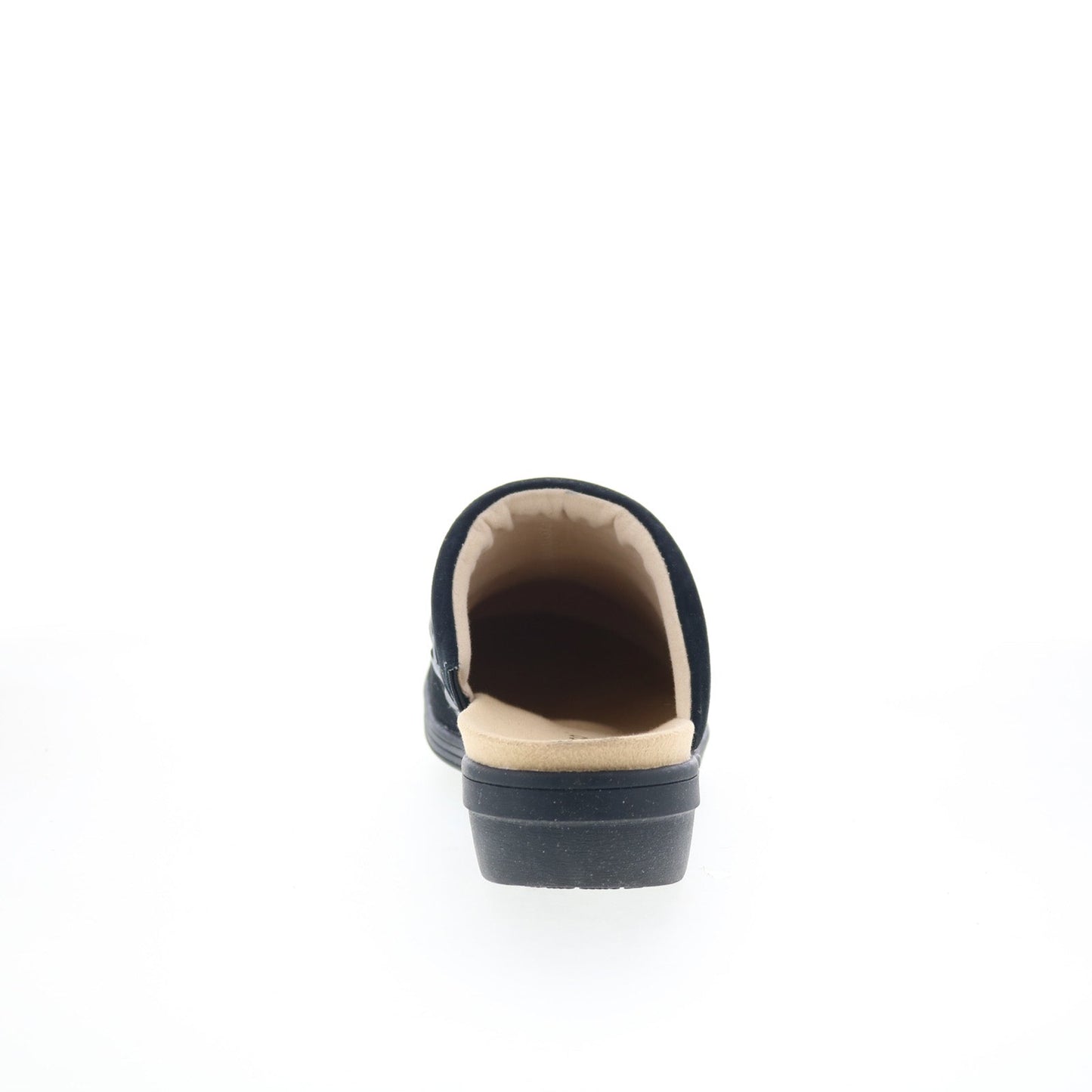 Spenco Topanga Clog SP1097BLK Womens Black Suede Slip On Clog Flats Shoes