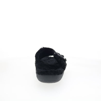 Spenco Janie Slipper SP1113BLK Womens Black Canvas Slides Sandals Shoes