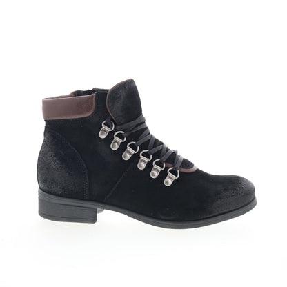 Miz Mooz Steffy Womens Black Leather Zipper Ankle & Booties Boots