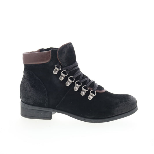 Miz Mooz Steffy Womens Black Leather Zipper Ankle & Booties Boots
