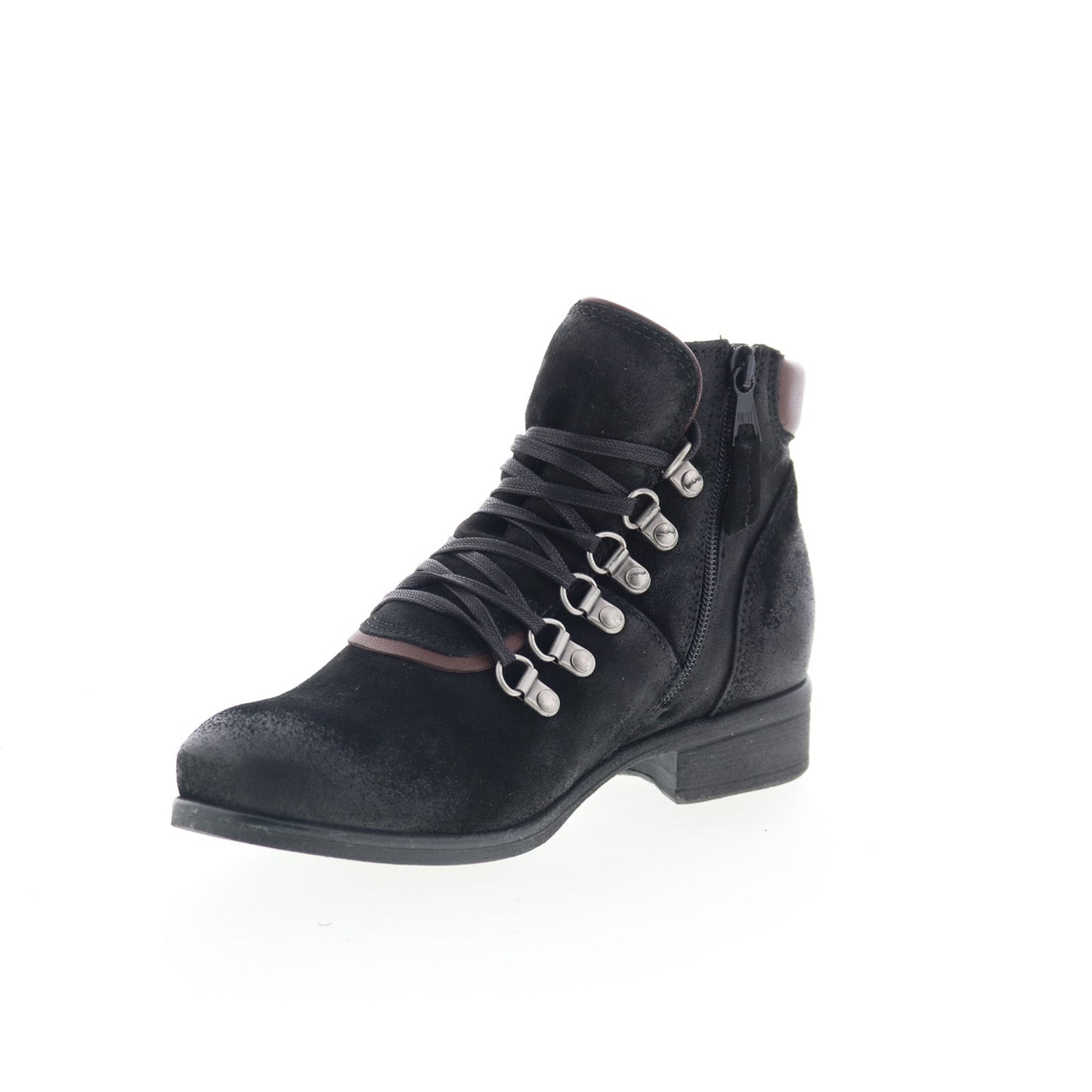 Miz Mooz Steffy Womens Black Leather Zipper Ankle & Booties Boots