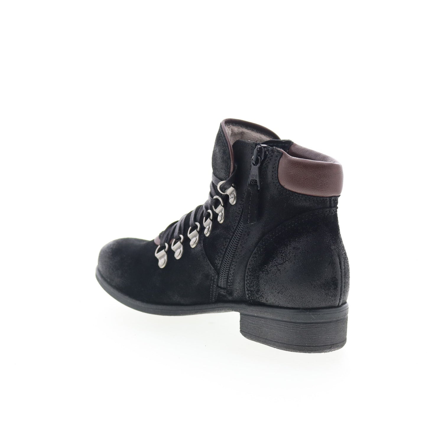 Miz Mooz Steffy Womens Black Leather Zipper Ankle & Booties Boots