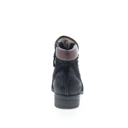 Miz Mooz Steffy Womens Black Leather Zipper Ankle & Booties Boots