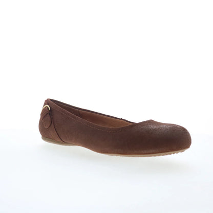 Softwalk Sydney S2461-239 Womens Brown Suede Slip On Ballet Flats Shoes