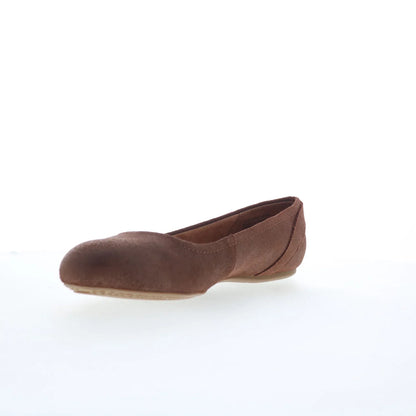Softwalk Sydney S2461-239 Womens Brown Suede Slip On Ballet Flats Shoes