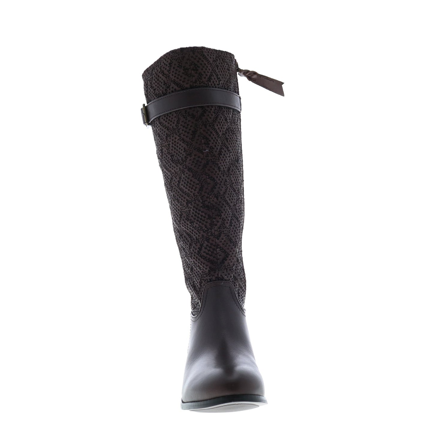 Trotters Lyra Wide Calf T1669-273 Womens Brown Leather Knee High Boots