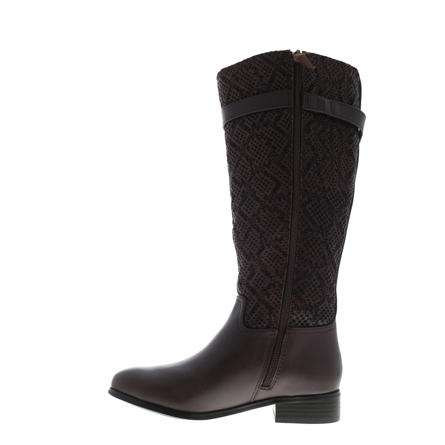 Trotters Lyra Wide Calf T1669-273 Womens Brown Leather Knee High Boots