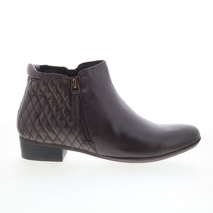 Trotters Major T1762-235 Womens Brown Leather Zipper Ankle & Booties Boots