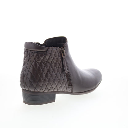 Trotters Major T1762-235 Womens Brown Leather Zipper Ankle & Booties Boots