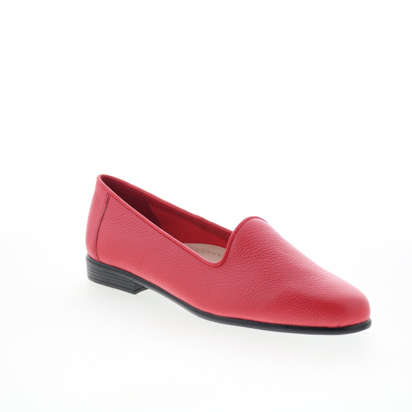 Trotters Liz Tumbled T1807-600 Womens Red Synthetic Loafer Flats Shoes