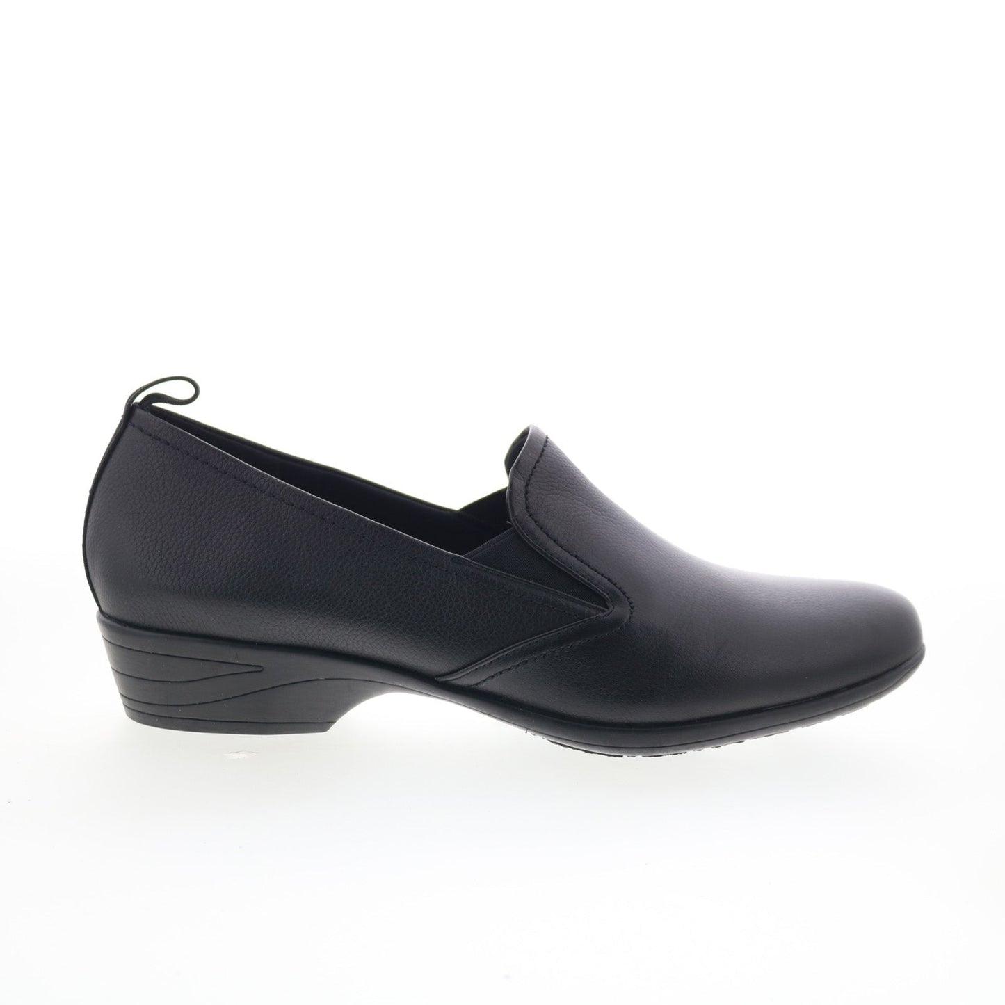 Trotters Reggie T2065-001 Womens Black Leather Slip On Loafer Flats Shoes