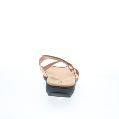 Trotters Raja T2108-708 Womens Beige Leather Strap Strap Sandals Shoes
