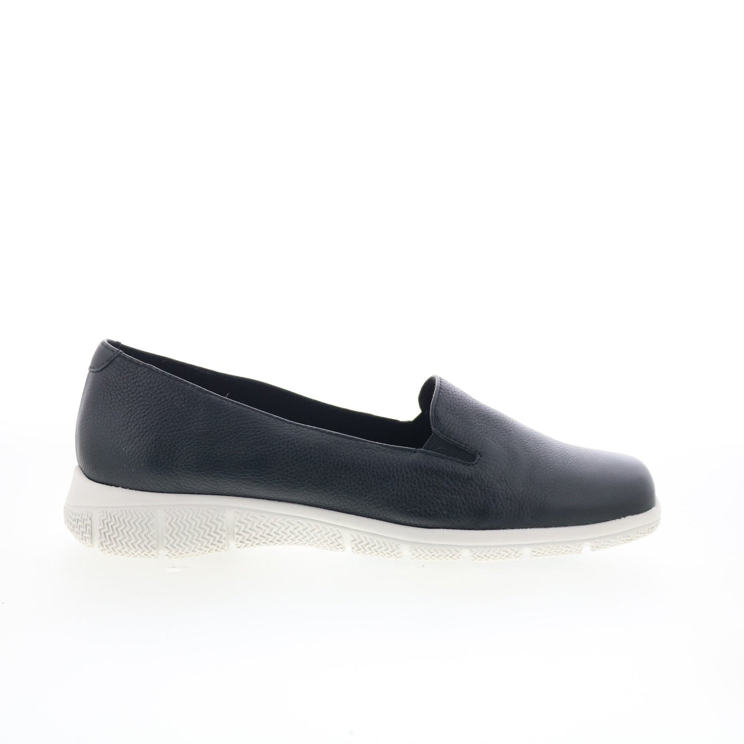 Trotters Universal T2110-001 Womens Black Leather Slip On Loafer Flats Shoes