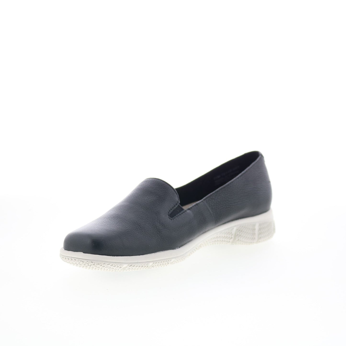 Trotters Universal T2110-001 Womens Black Leather Slip On Loafer Flats Shoes