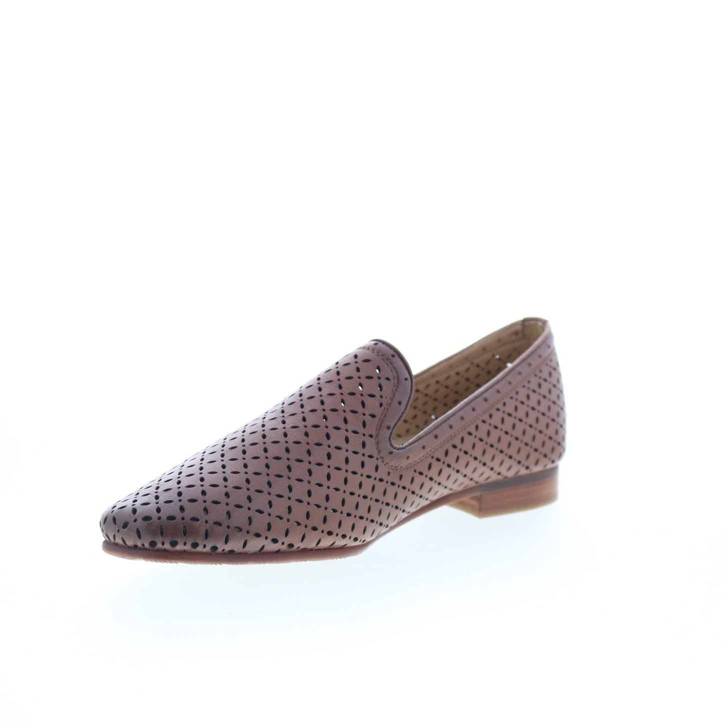 Trotters Ginger T2219-215 Womens Brown Leather Slip On Loafer Flats Shoes