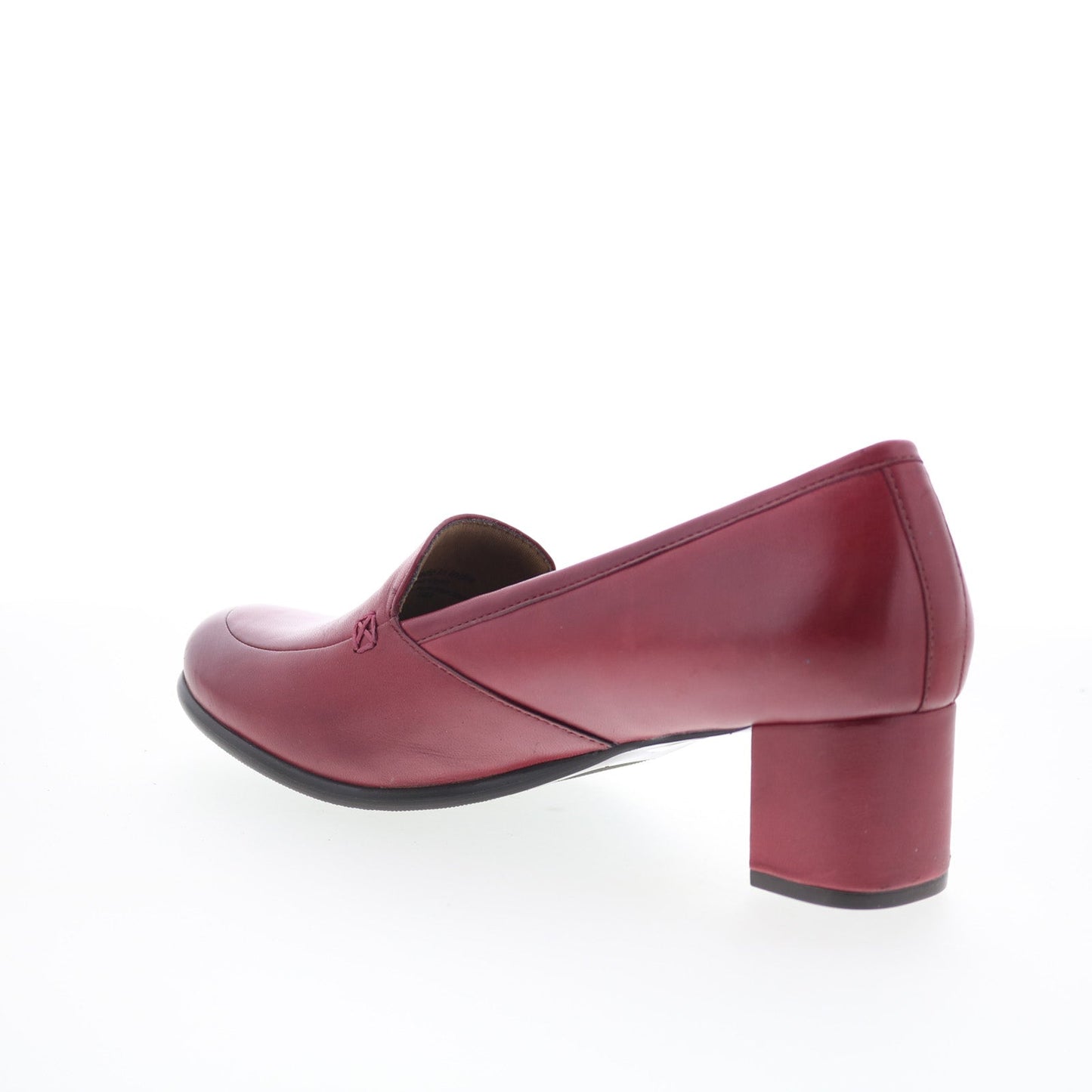 Trotters Cassidy T2352-642 Womens Red Leather Slip On Pumps Heels Shoes