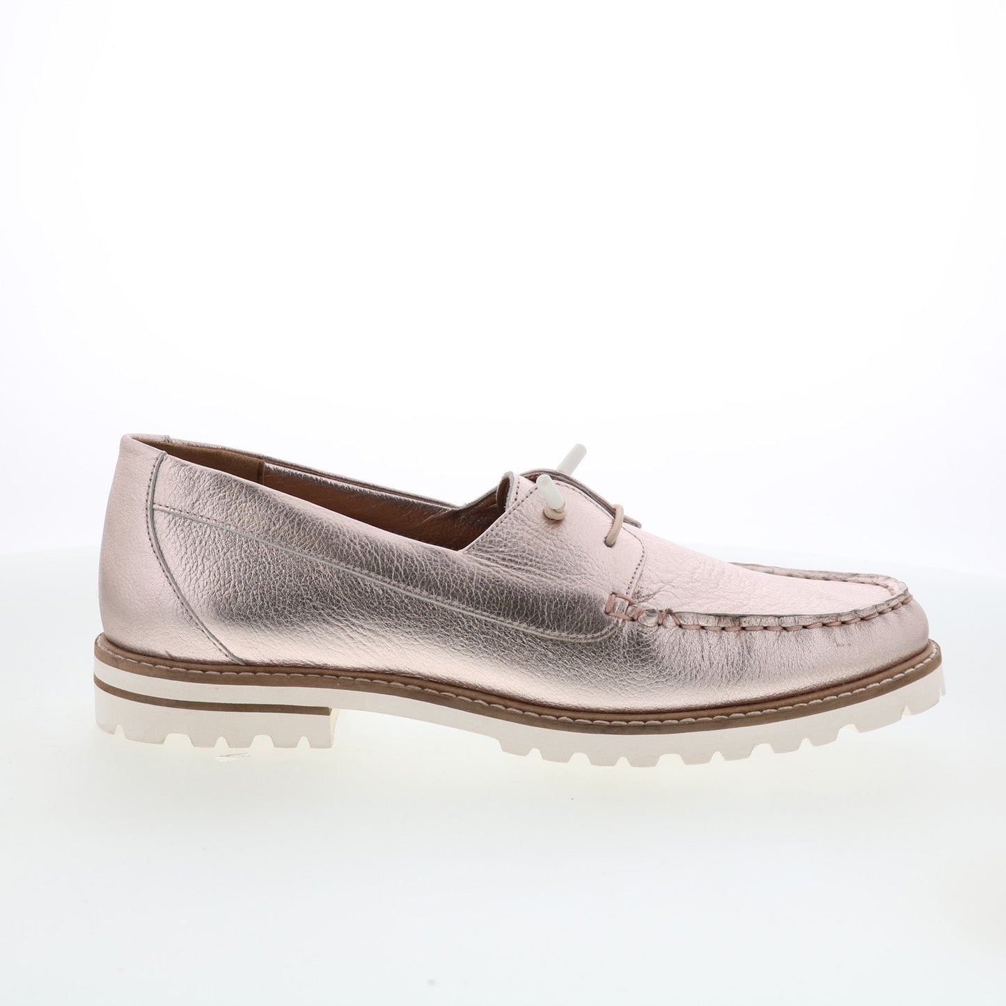Trotters Farah T2404-720 Womens Gold Leather Loafer Flats Shoes