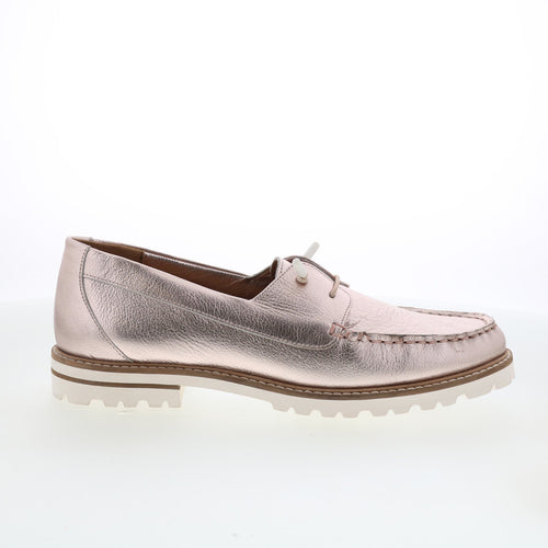 Trotters Farah T2404-720 Womens Gold Leather Loafer Flats Shoes