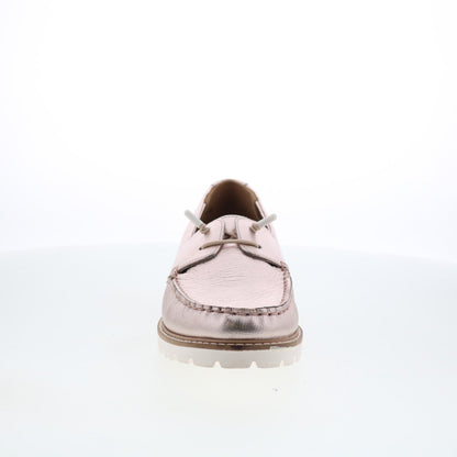 Trotters Farah T2404-720 Womens Gold Leather Loafer Flats Shoes