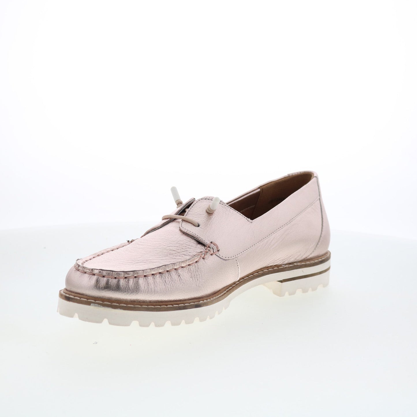 Trotters Farah T2404-720 Womens Gold Leather Loafer Flats Shoes