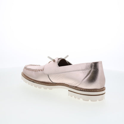 Trotters Farah T2404-720 Womens Gold Leather Loafer Flats Shoes