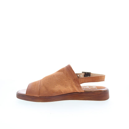 Miz Mooz Guava T29005-101-6154 Womens Brown Leather Slingback Flats Shoes