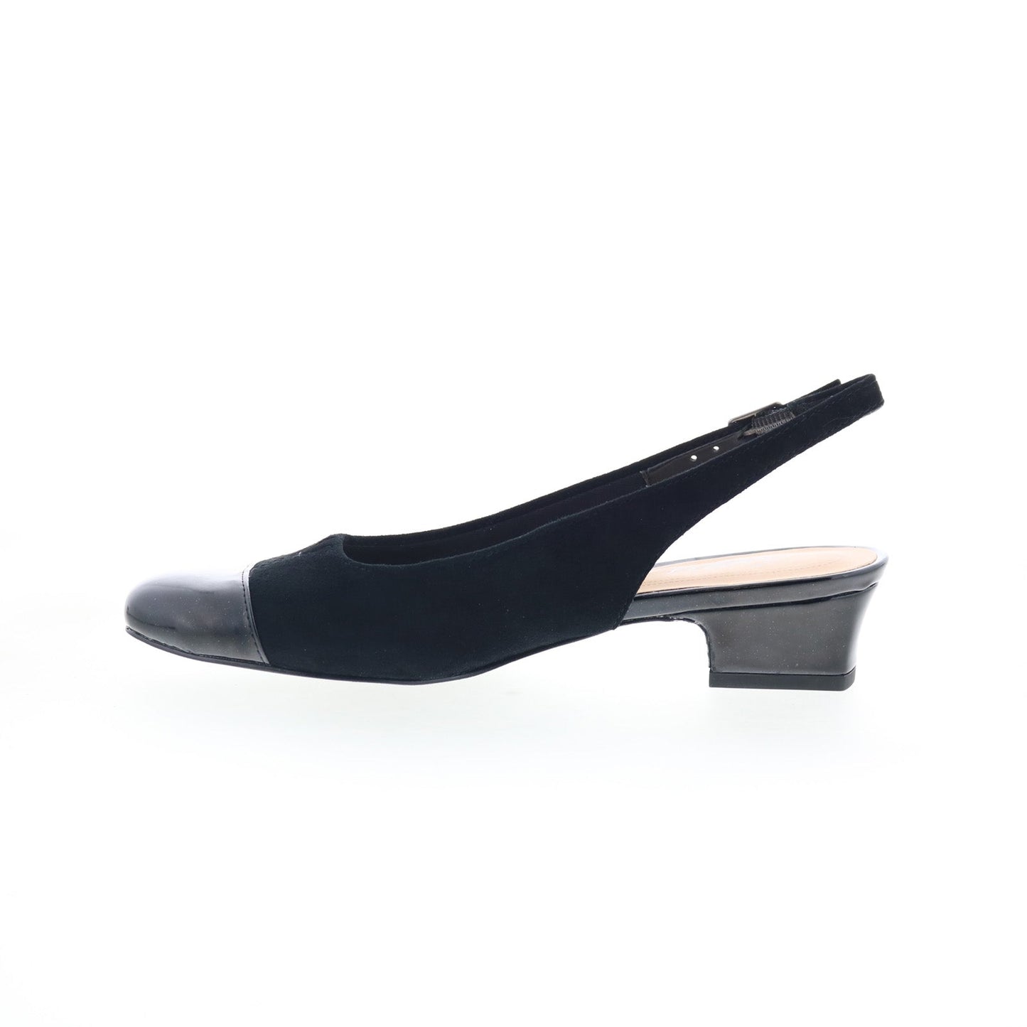 Trotters Dea T7001-048 Womens Black Extra Wide Slingback Heels Shoes