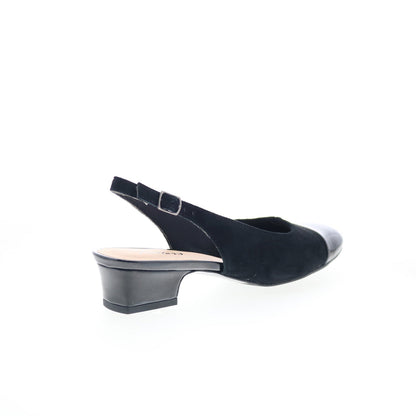 Trotters Dea T7001-048 Womens Black Extra Narrow Slingback Heels Shoes