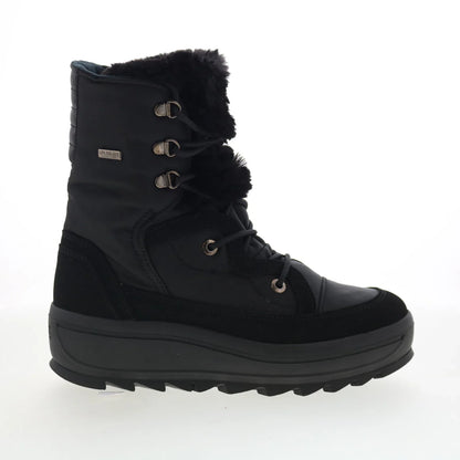 Pajar Tamey 74783 Womens Black Synthetic Lace Up Ankle & Booties Boots